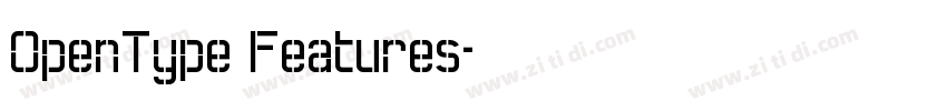 OpenType Features字体转换